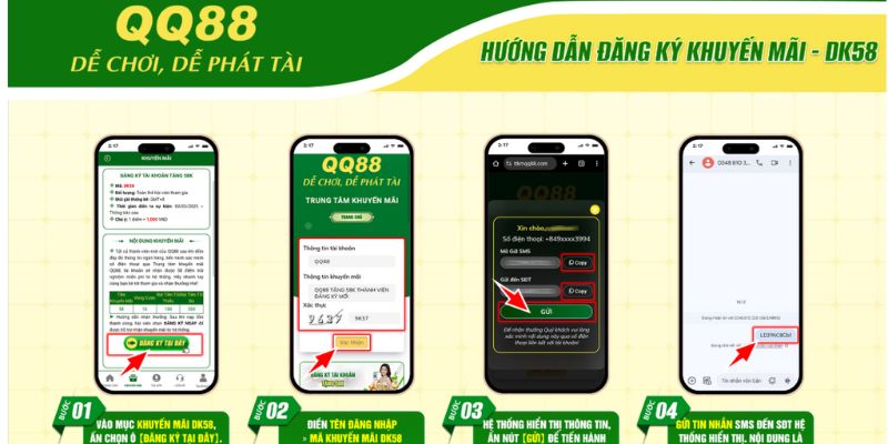 Hướng dẫn nhận khuyến mãi qq88 dễ như ăn kẹo